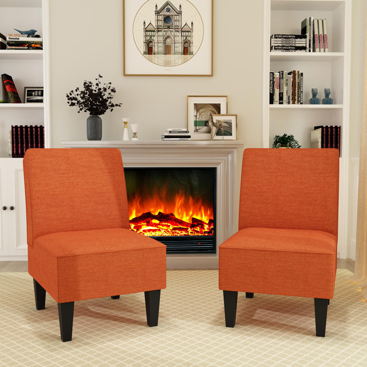 Orange discount chairs wayfair